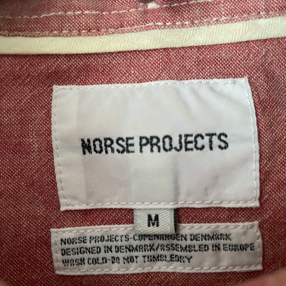 Norse Projects Button Up Polo Collared shirt size medium - Picture 4 of 4